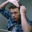 peter parker adjusting his hair